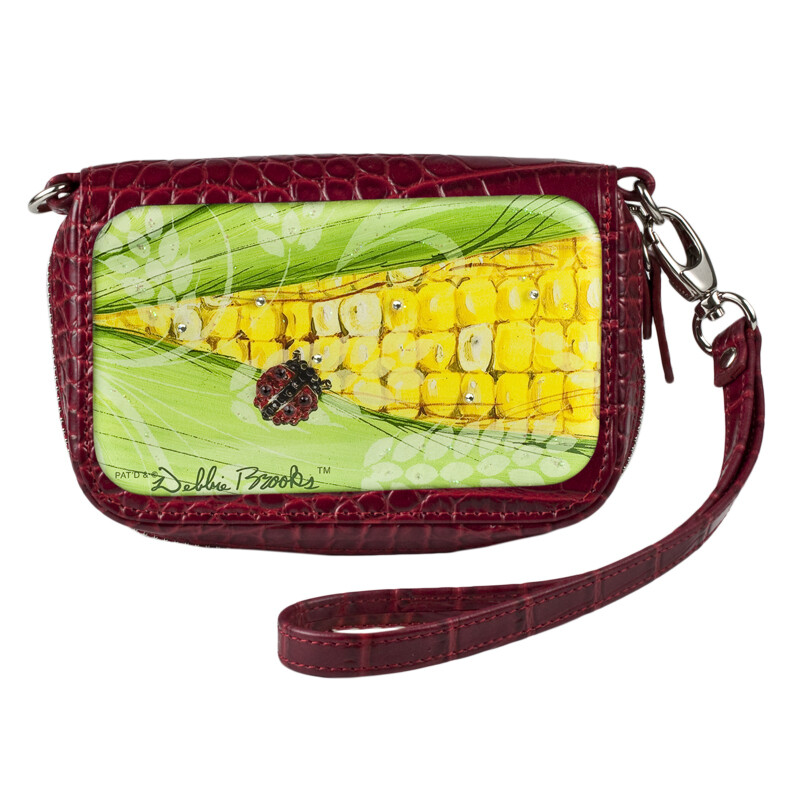 Wrist Bag Cell Phone Holder - Ladybug Corn Luxury