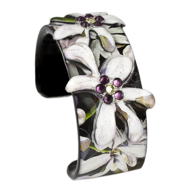 Narrow Cuff - Tahiti Flower