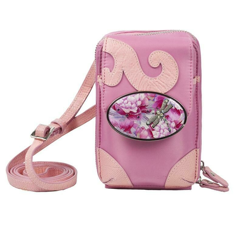 Mini Cross Body - Pink - Pink Dragonfly