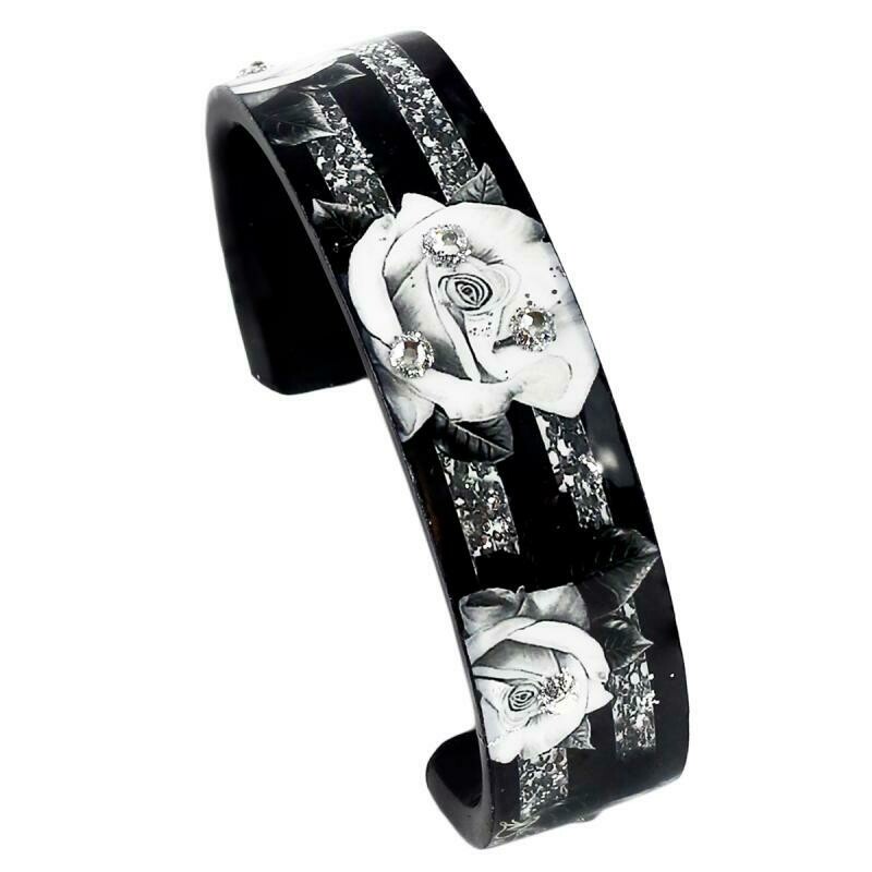 Nano Cuff - Rose Stripe Black Silver