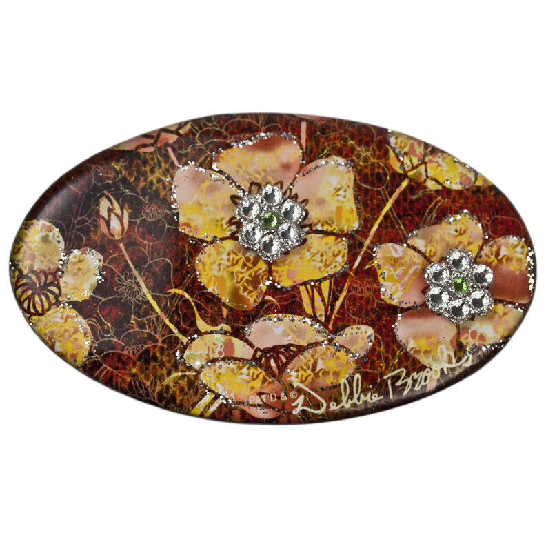 Magnafab Brown Flowers