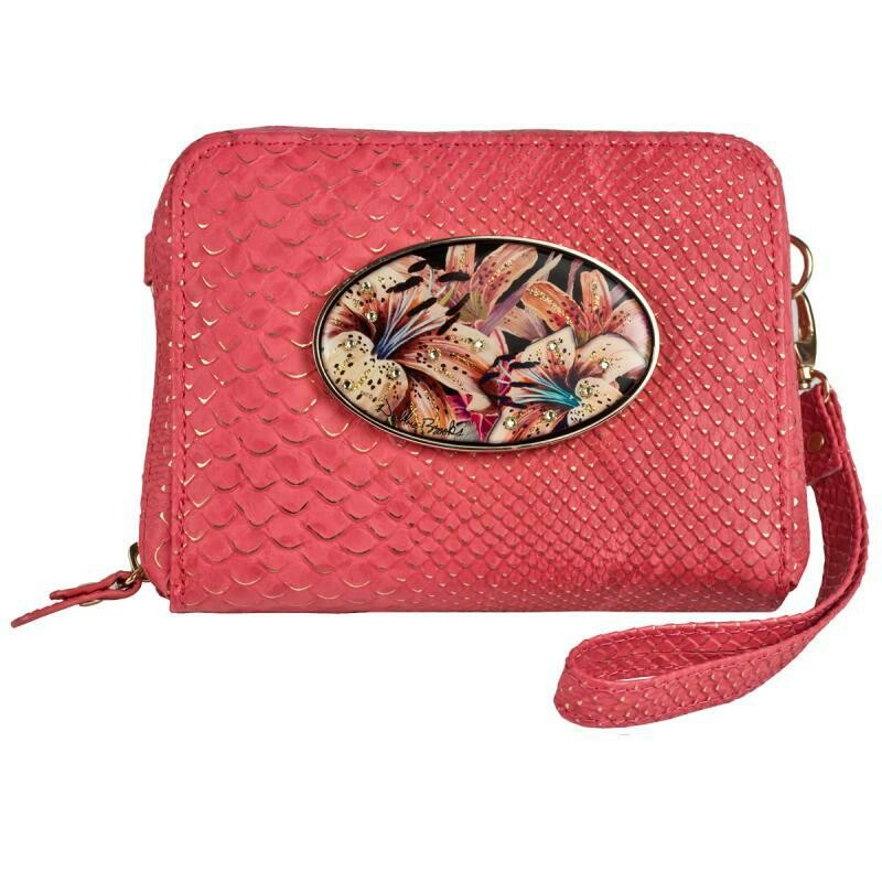Tech Case - Coral gold hardware - Tiger Lilly
