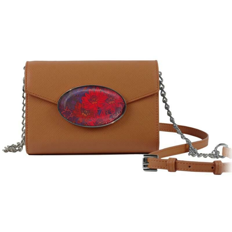 Large Fashion Cross Body - Tan - Silver Hardware