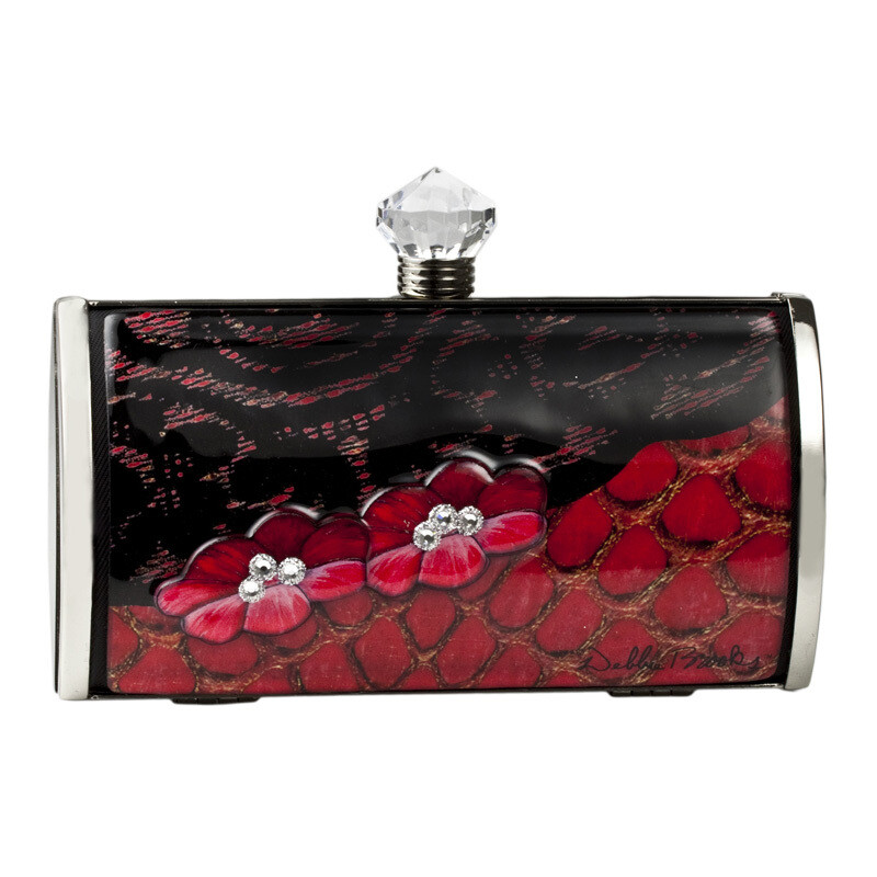 Short Clutch - Red Snake Lace