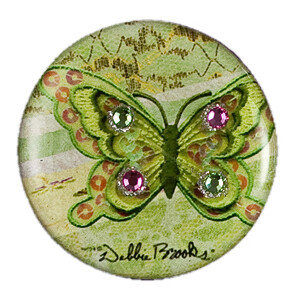 Mini MagnaFab Lime Green Butterfly
