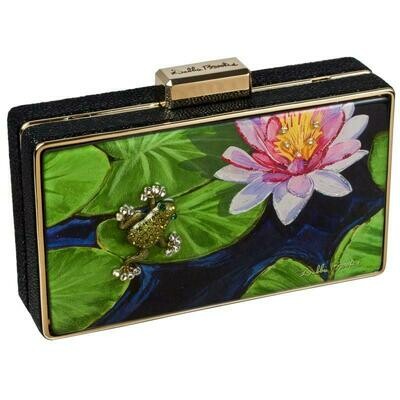 Box Clutch - Gold Hardware - Frog