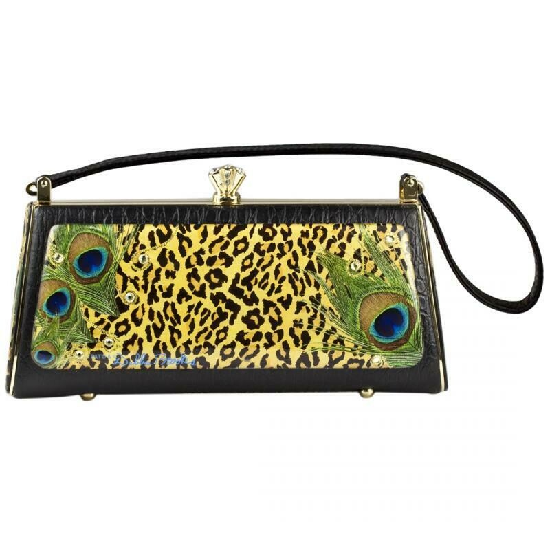 Long Petite - Black Leather - Leopard Peacock - Luxury Edition
