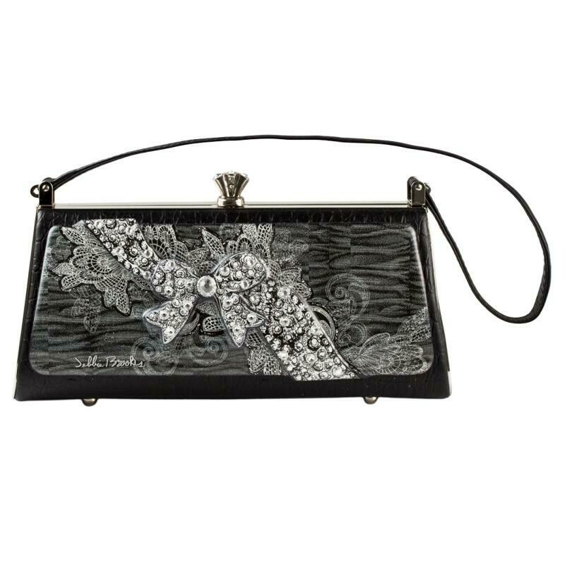 Long Petite - Black Leather - Bow