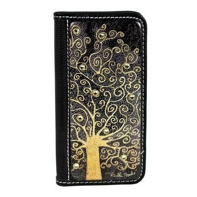 Deluxe Leather iphone Jacket - Gold Tree of Life