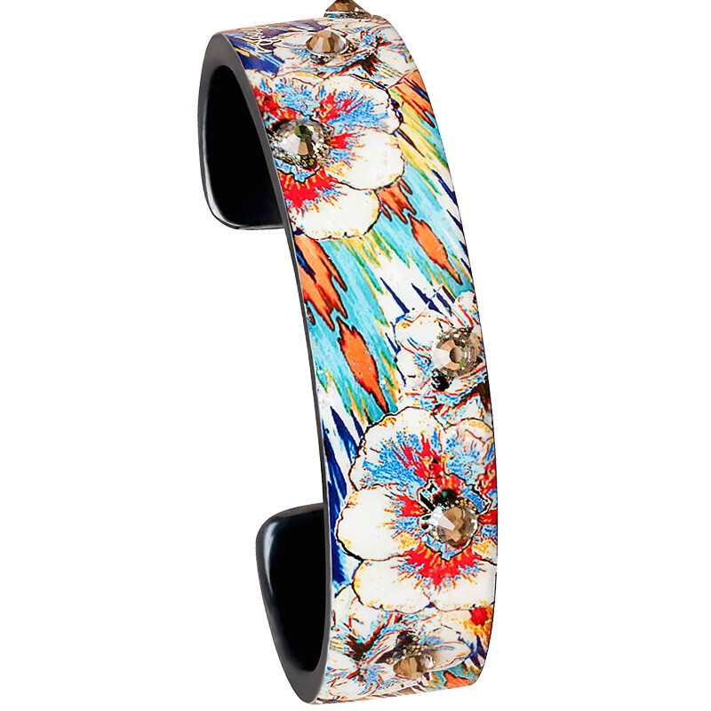 Nano Cuff- Floral Blue Tribal