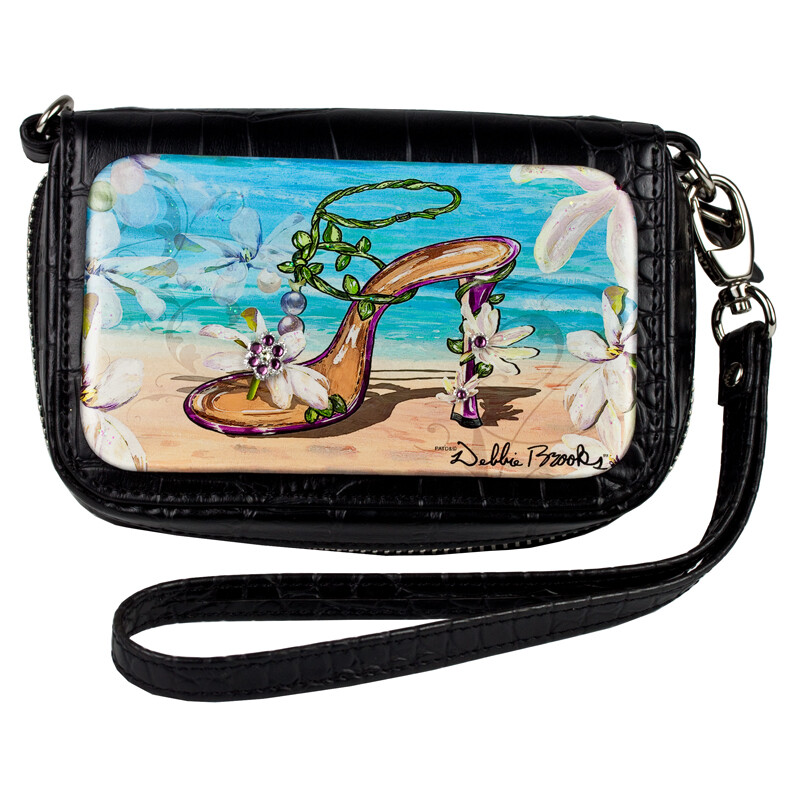 Wrist Bag cell phone holder - Black - Tahiti Shoe