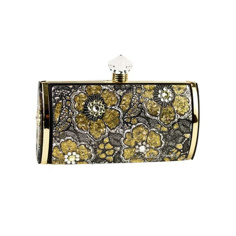 Short Clutch - Art Nouveau - Gold Flower