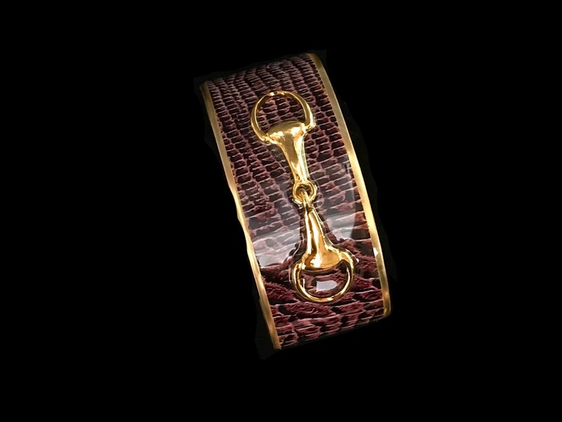 Gold Wide Bd Leather Bit