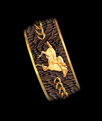 Brown Snake- Racing Horse Chain- Gold- Wide