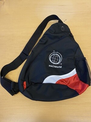 PAC World Over the Shoulder Sling Pack (Black with Red)