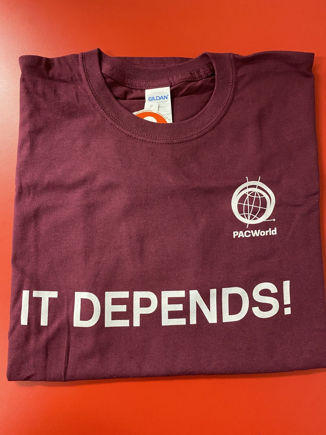 "It Depends" t-shirt - Wine Red