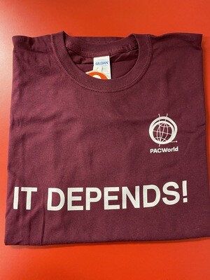 "It Depends" t-shirt - Wine Red