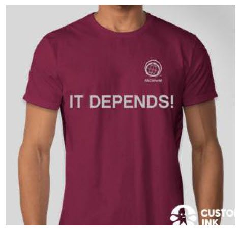 "It Depends" t-shirt - Maroon