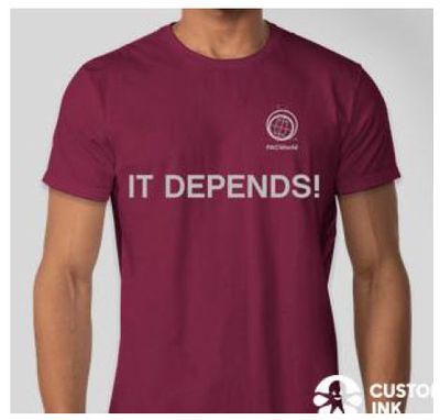 "It Depends" t-shirt - Maroon