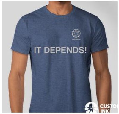 "It Depends" t-shirt - Heather Navy