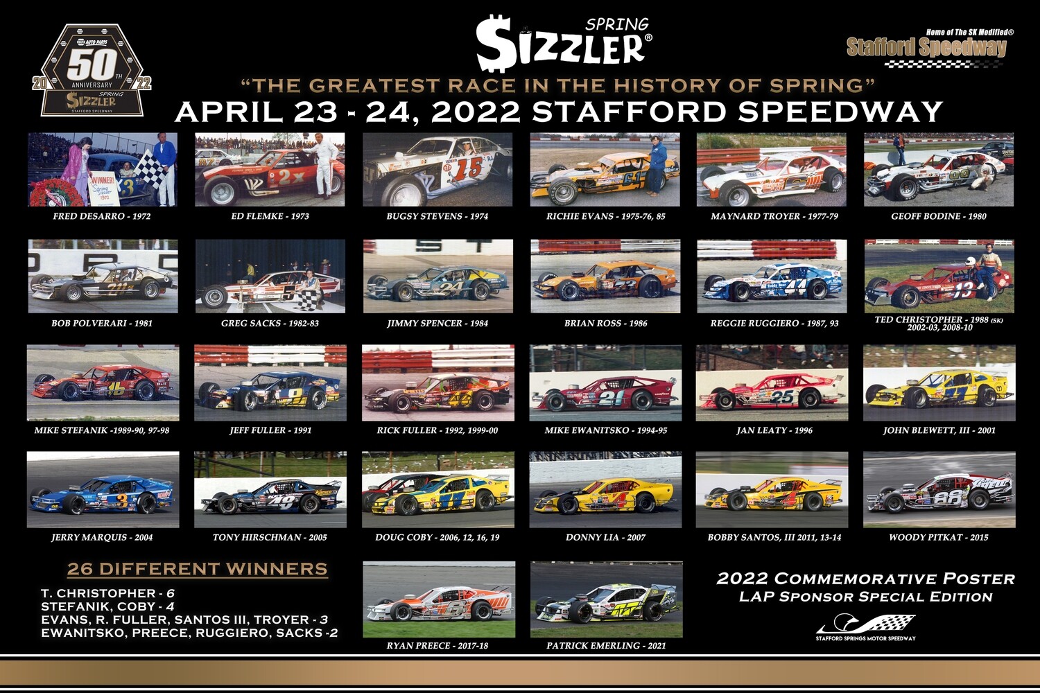 2022 Spring Sizzler Lap Money & Commemorative Poster