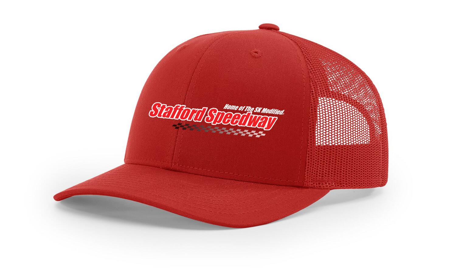 Red Center Logo Mesh Hat