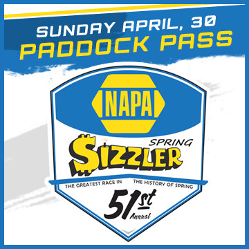 Paddock Pass - 51st NAPA Spring Sizzler - Sunday, April 30th
