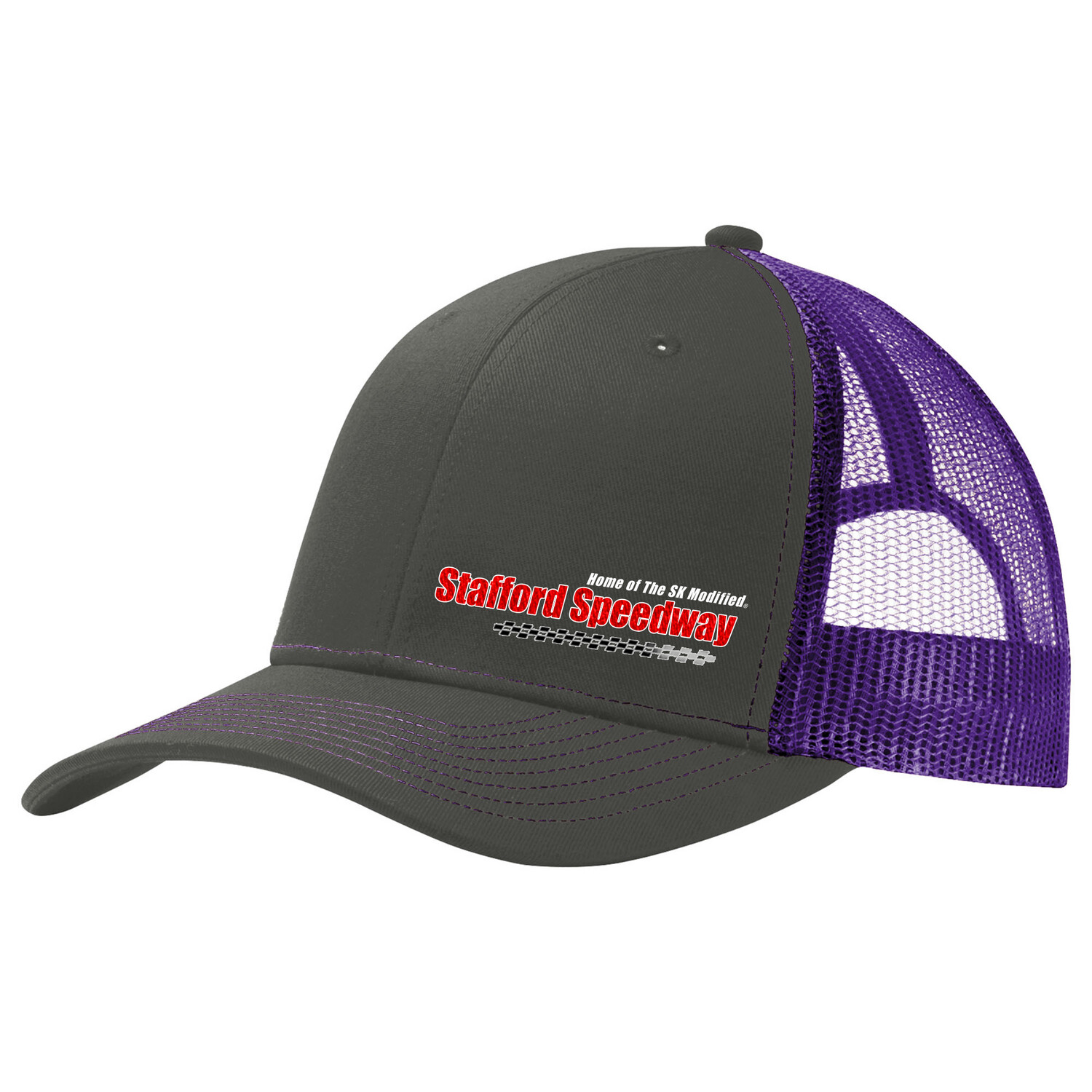 Steel Grey Purple Stafford Speedway Mesh Hat