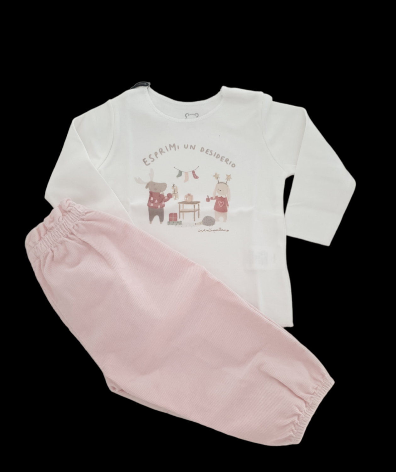 Completo pantalone rosa e maglia