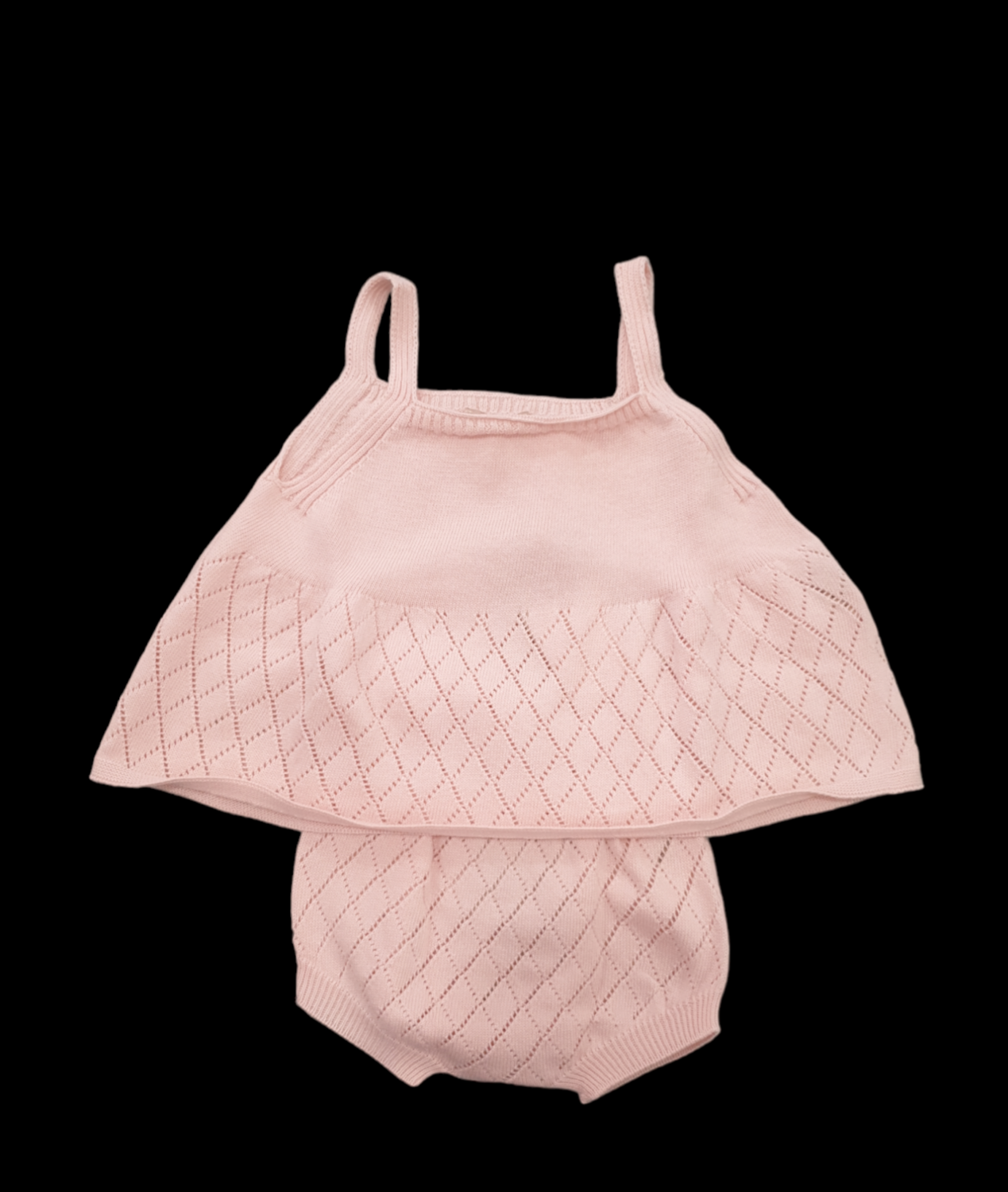 Completo 2 pezzi in cotone rosa Wedoble