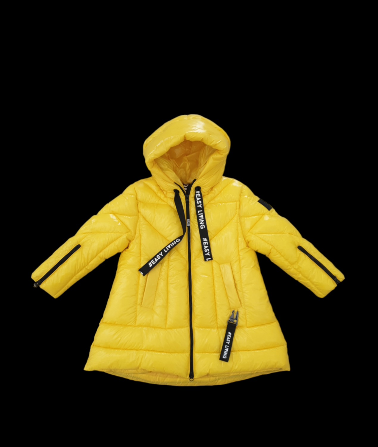 Piumino lungo giallo glossy Montereggi