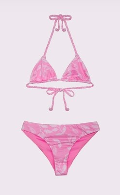 Bikini triangolo e slip rosa MEFUI