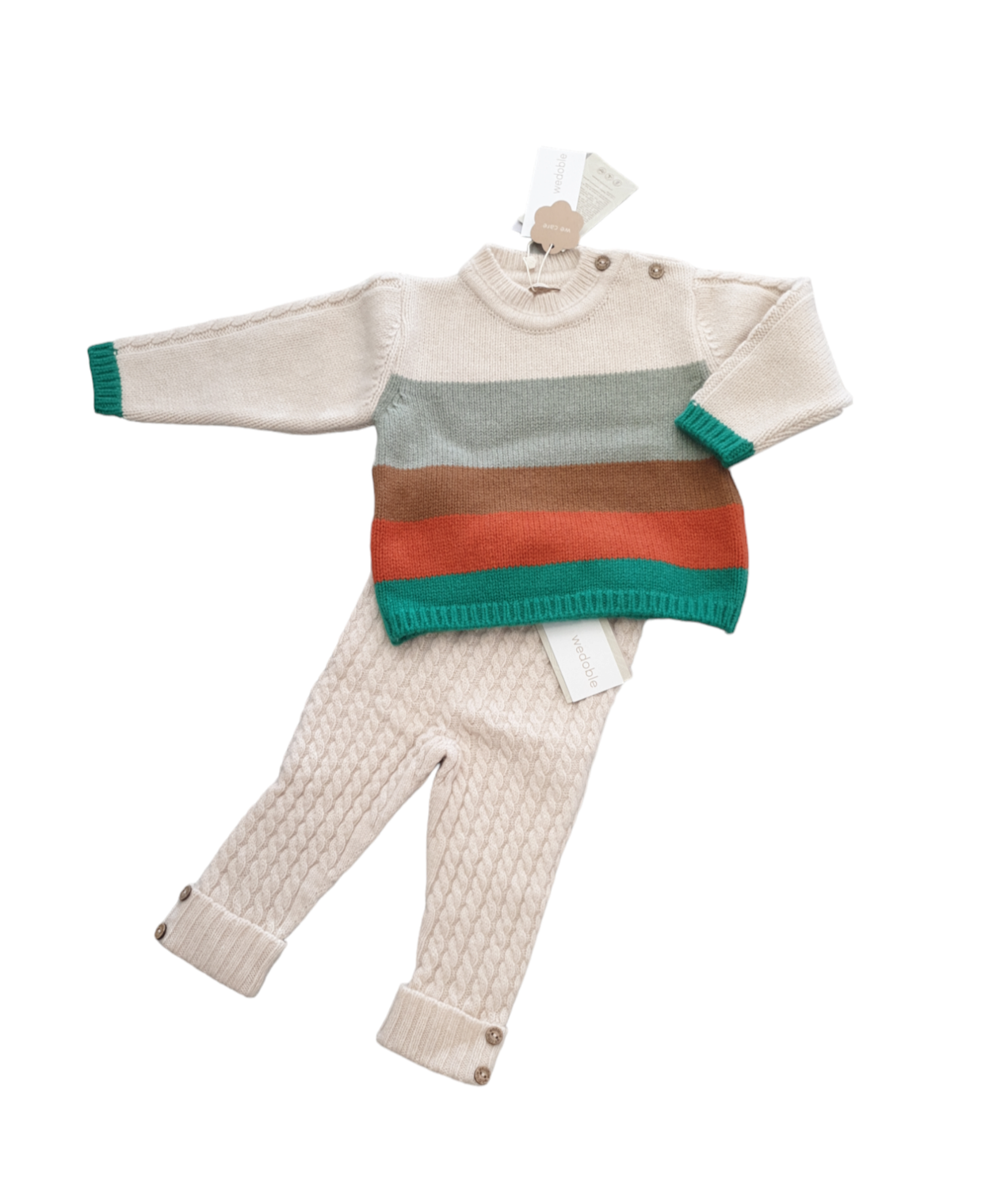 Completo 2pz ghettina e maglia cashmere Wedoble