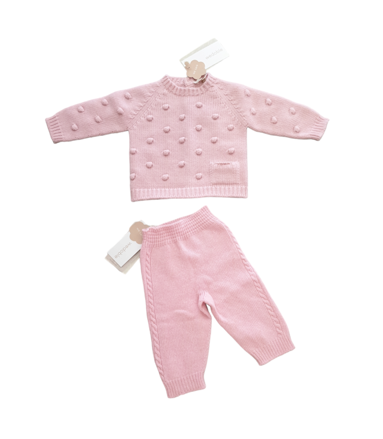 Completo 2pz rosa Wedoble