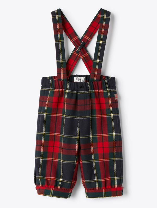 Salopette Natale in tecno lana tartan IlGufo
