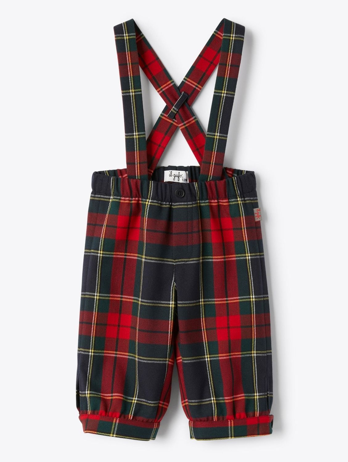 Salopette Natale in tecno lana tartan IlGufo
