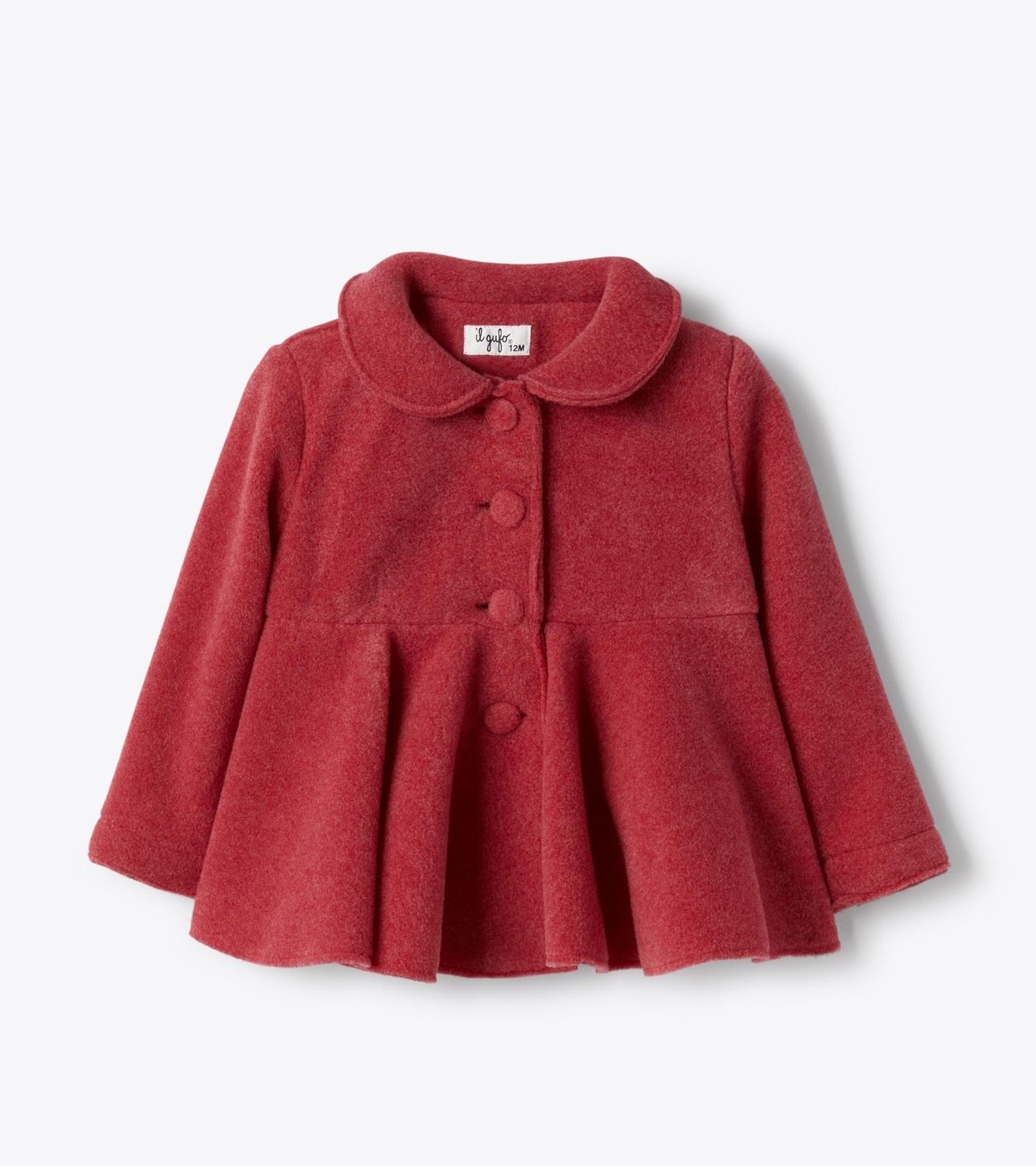Giacca in pile rosso cherry IlGufo