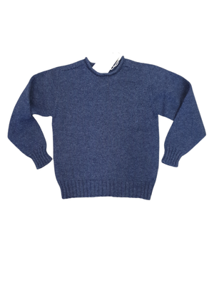 Pullover lana blu avio