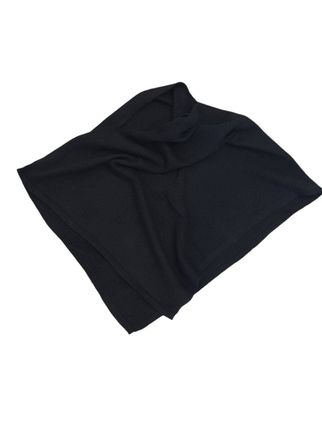 Poncho lana rasata black