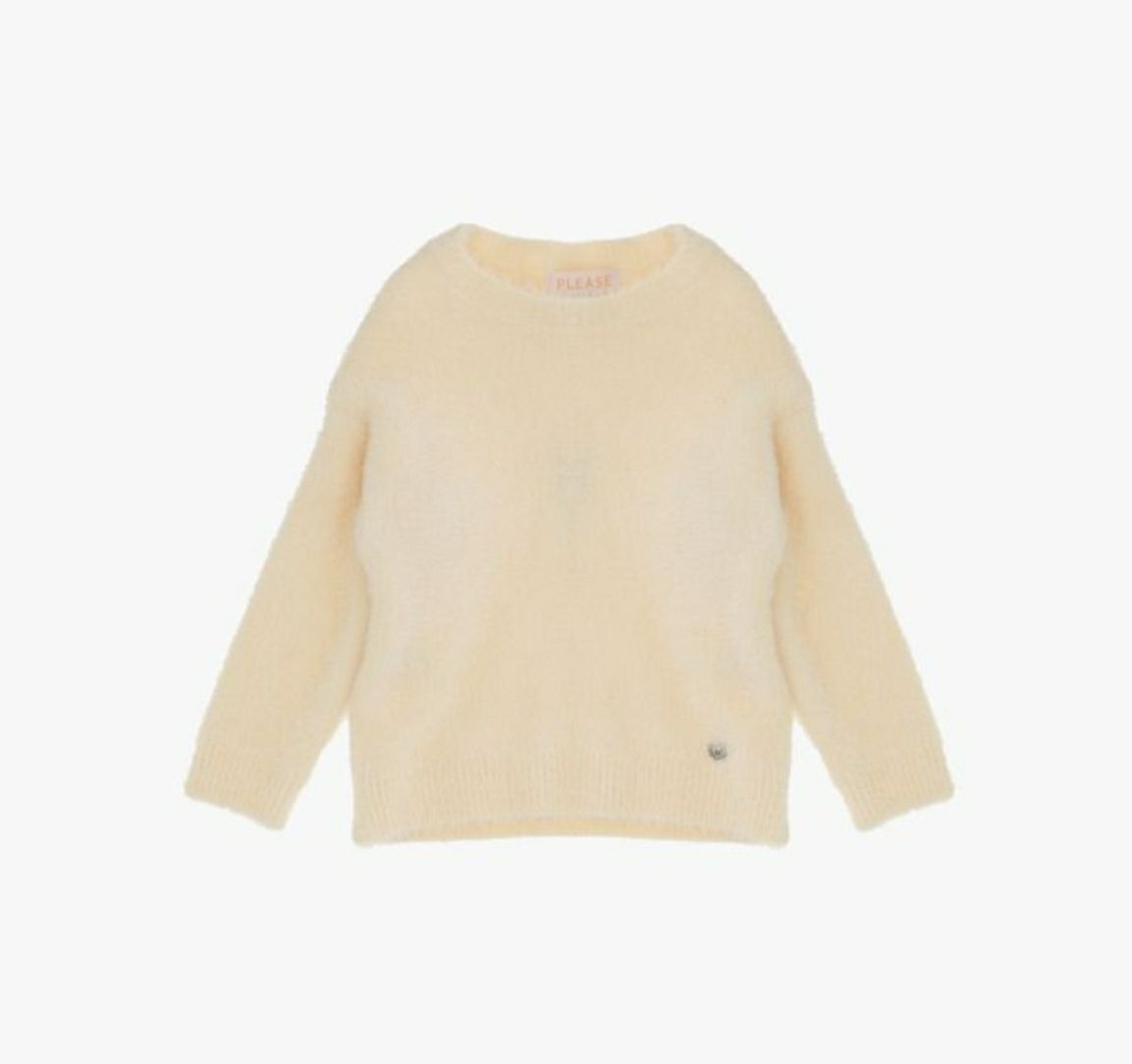 Pullover morbido bianco latte Please