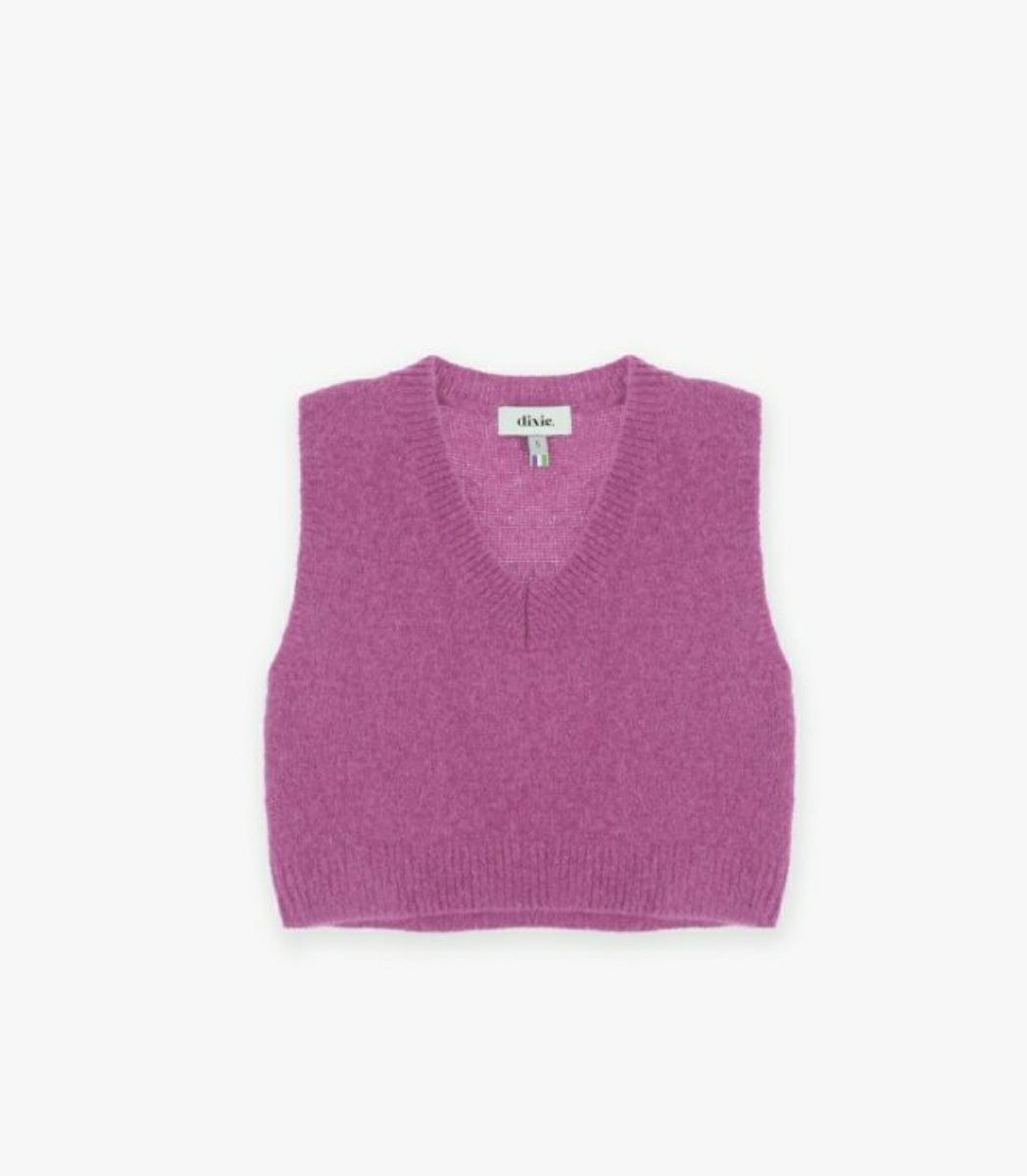 Gilet viola scollo a V Dixie