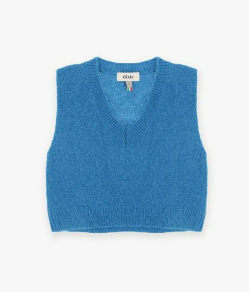 Gilet petrolio scollo a V Dixie