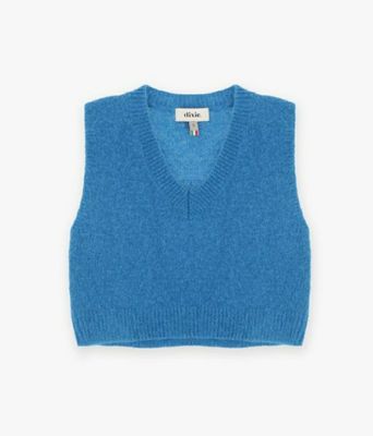 Gilet petrolio scollo a V Dixie