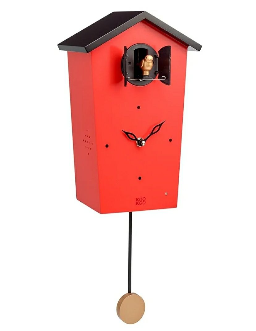 Orologio a cucù rosso con pendolo