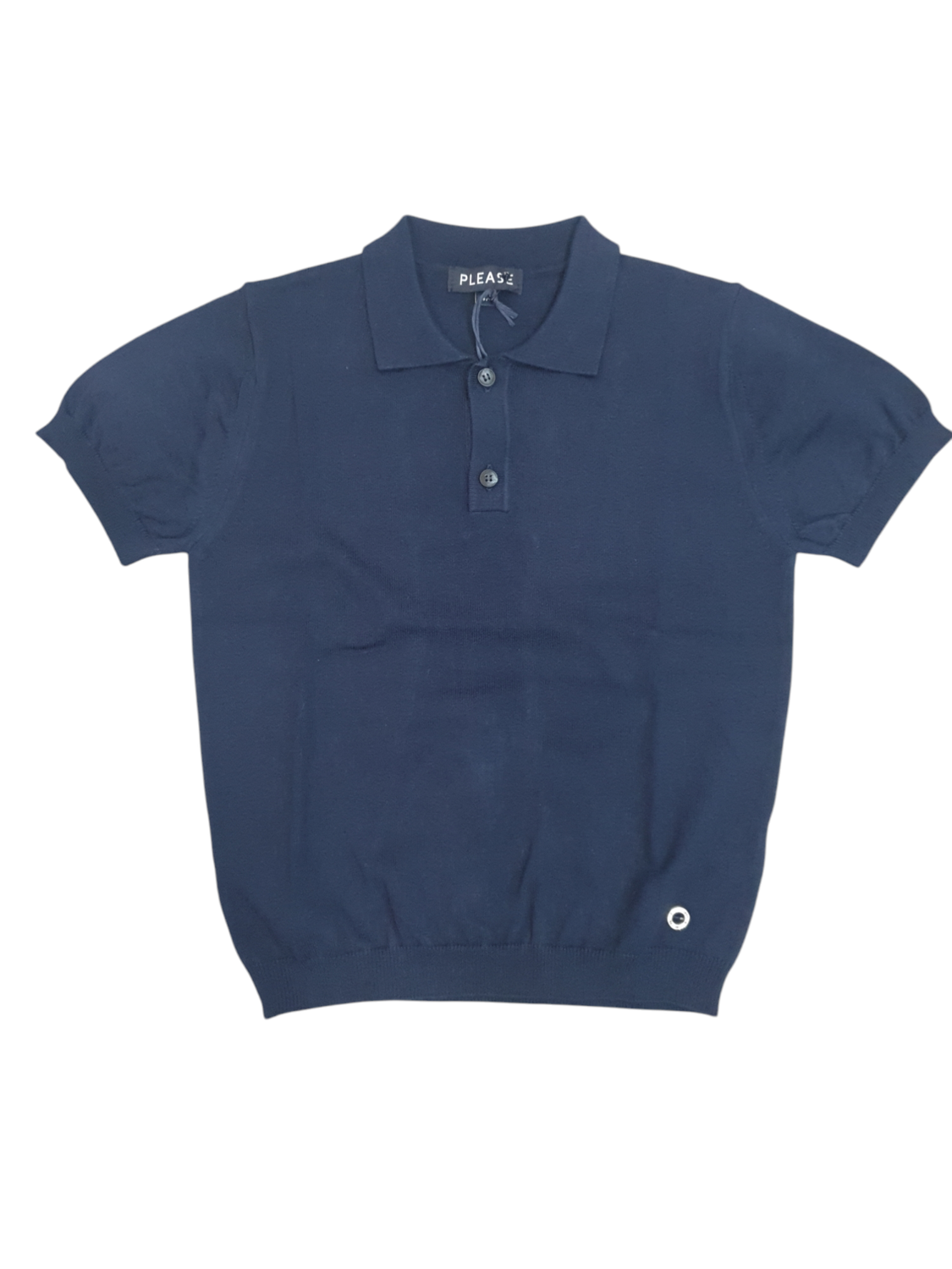 Polo blu filo cotone Please