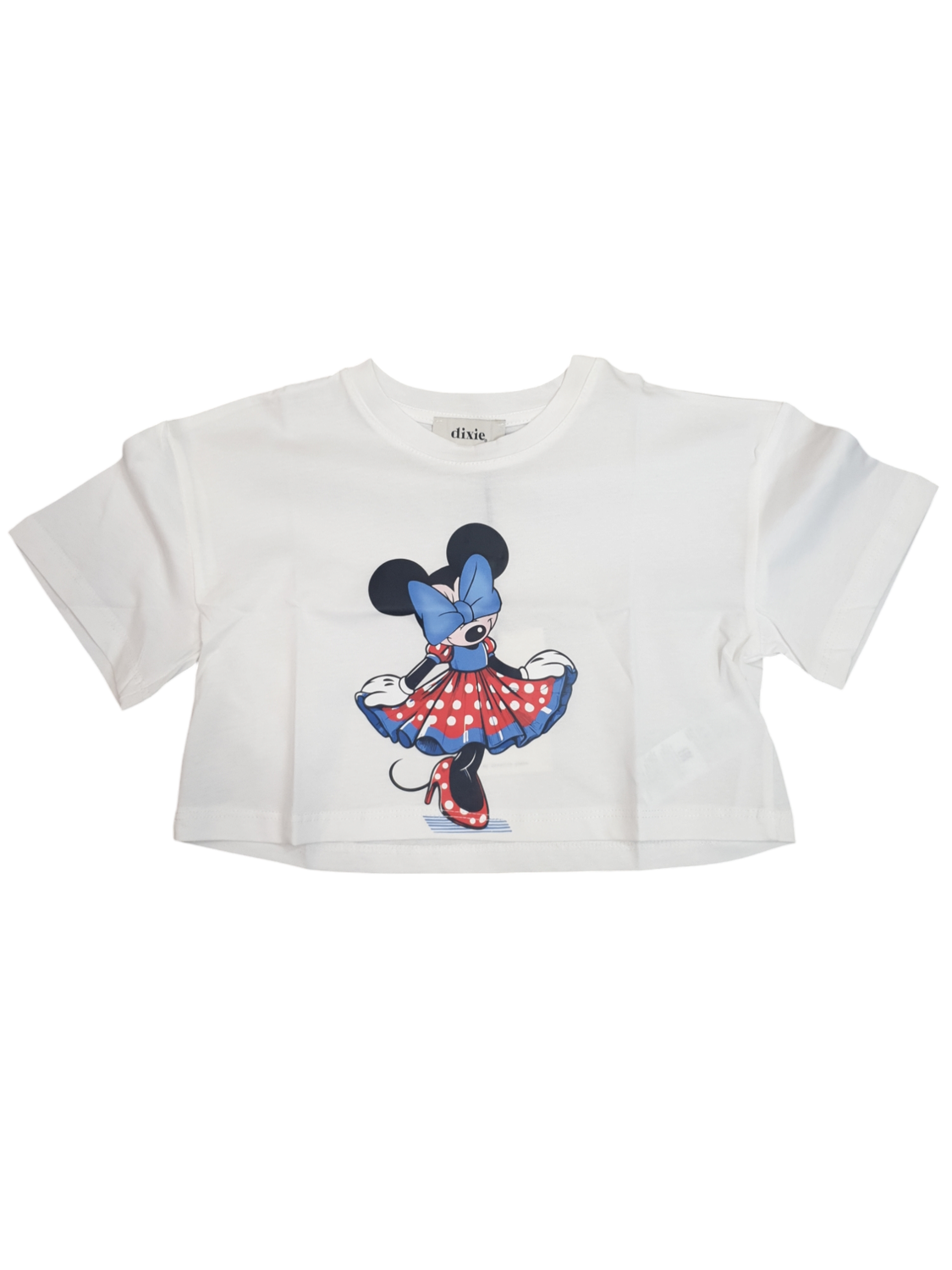 T-shirt bianca cropped Dixie