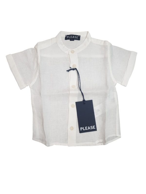 Camicia coreana in lino Please