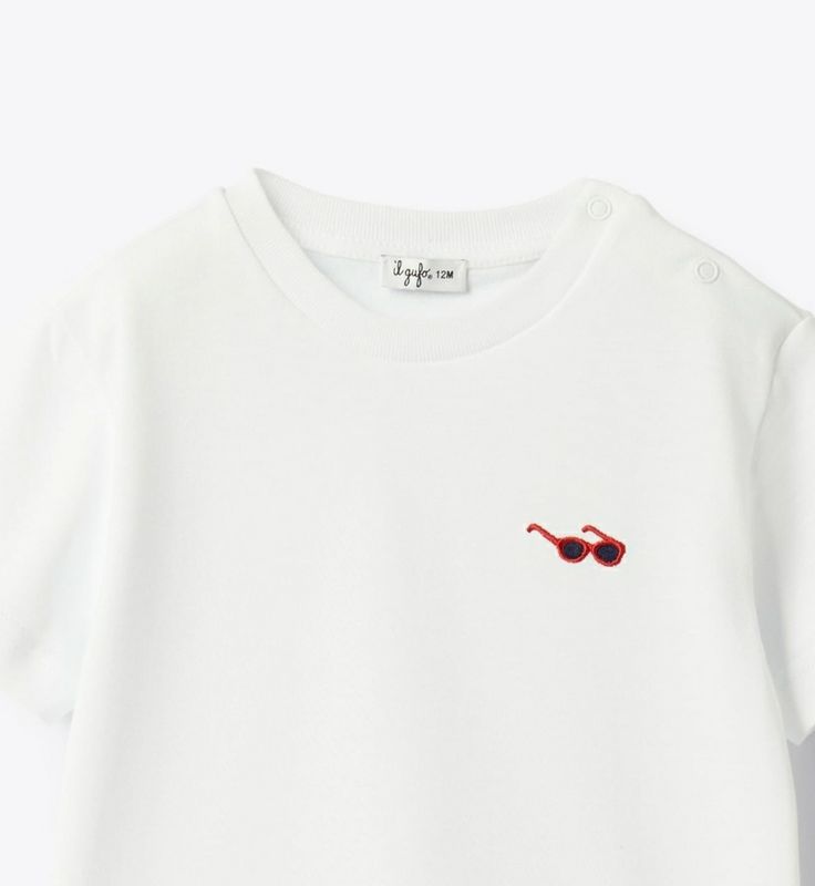 T-shirt bianca ricamo IlGufo