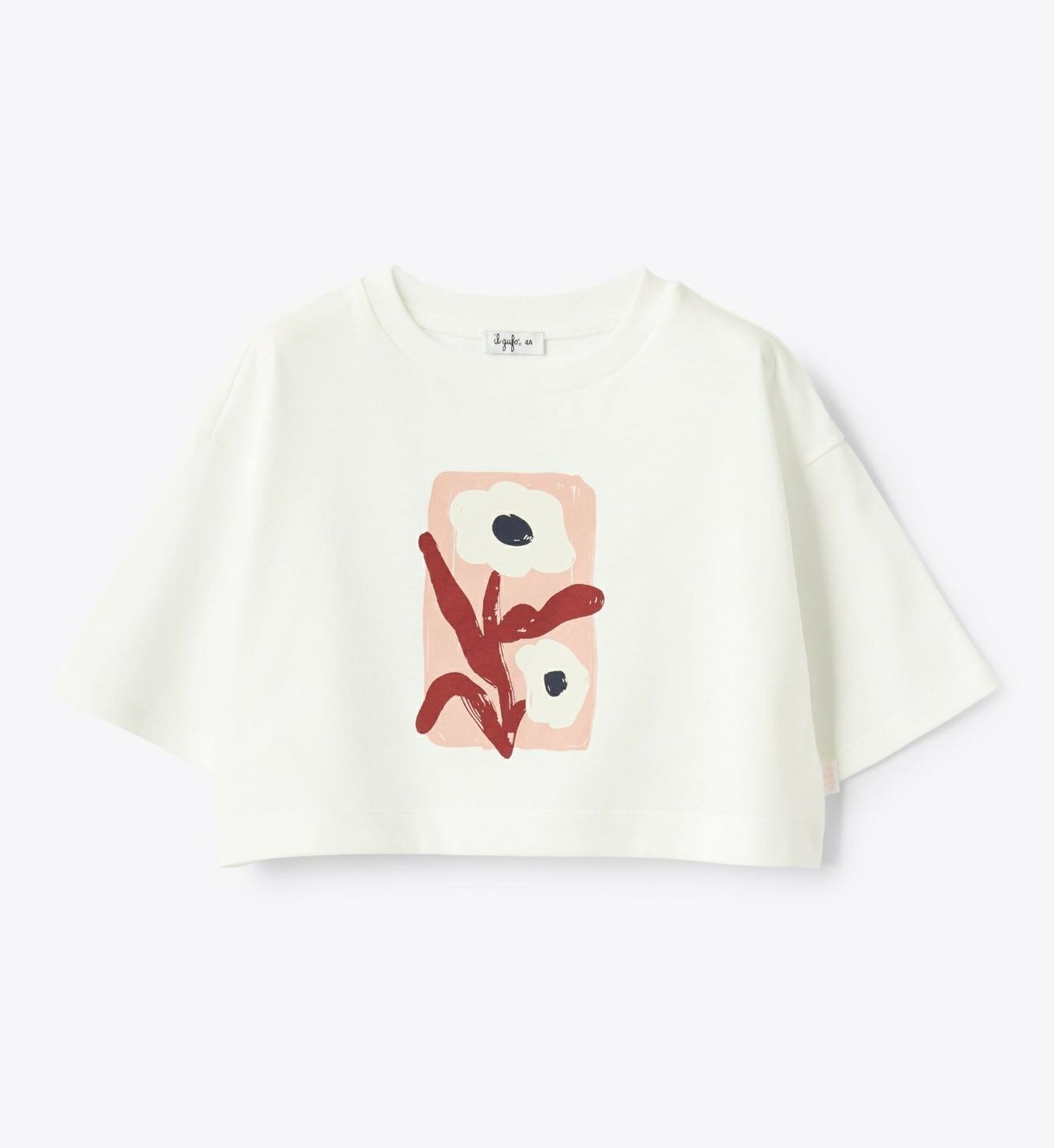 T-shirt bianca cropped IlGufo