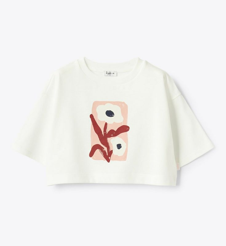 T-shirt bianca cropped IlGufo